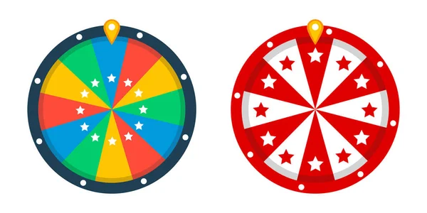 Fortune Roda Vetor Ilustração Estilo Plano Roda Colorida Fortuna — Vetor de Stock