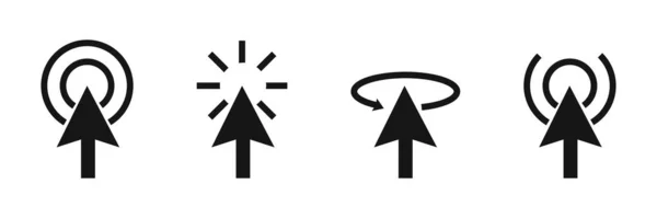 鼠标单击箭头图标集合 矢量计算机鼠标指针符号 — 图库矢量图片
