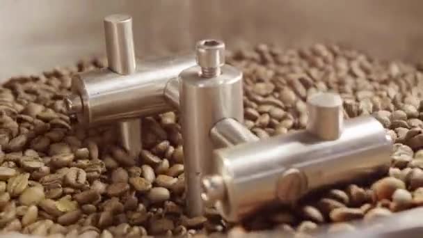 豆のコーヒーロースター冷却バッチ — ストック動画