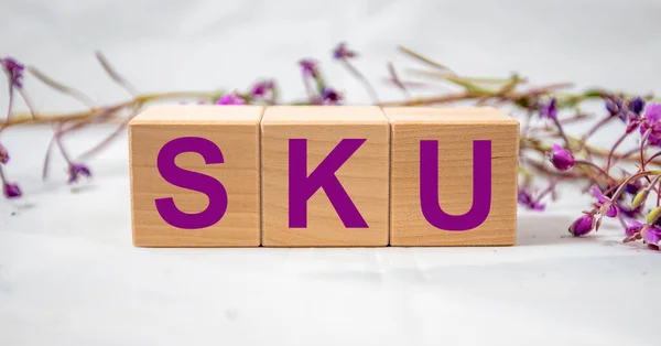 Sku单词首字母缩写题词 存贮单位概念 — 图库照片
