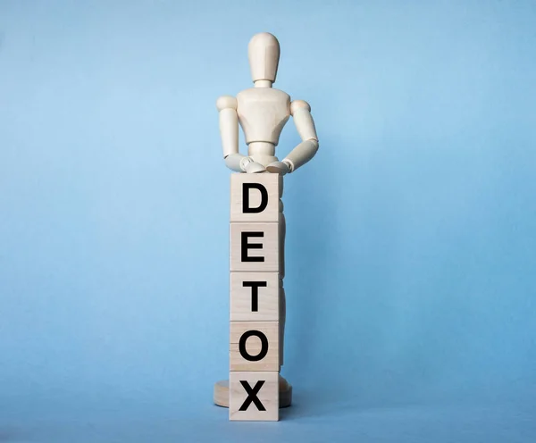 Detox Λέξη Γίνεται Δομικά Στοιχεία Έννοια Αποτοξίνωσης — Φωτογραφία Αρχείου