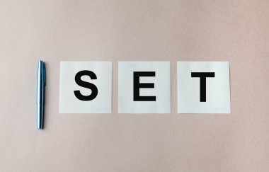 Kağıtlara yazıldı. kavram yazıtları ayarlanıyor