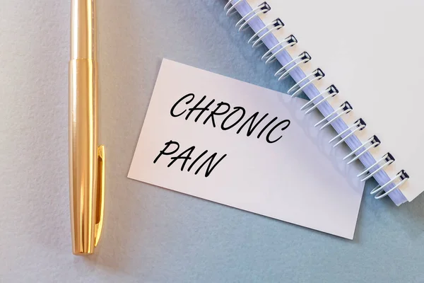 Chronische Schmerzen Diagnose Auf Einem Weißen Blatt Papier Geschrieben Medizin — Stockfoto