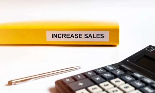 Increase Sales Inscription Text Written White Office Table — Stock Photo, Image