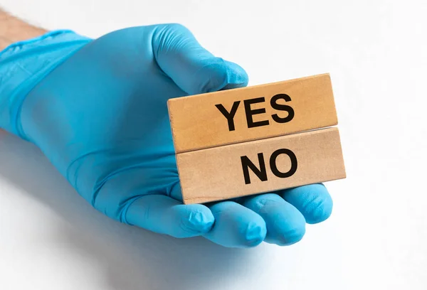 Yes Choice Doctor Hands Choosing Medical Help Concept — Stock Photo, Image