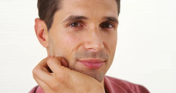 Closeup Casual Businessman Looking Camera — Stock Photo, Image