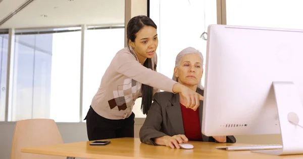 Due Donne Affari Usano Computer — Foto Stock