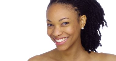 gülümseyen güzel Afrikalı kadın