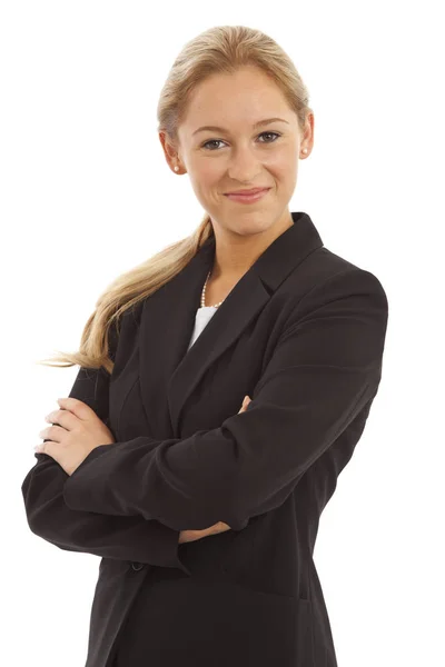 Portrait Young Girl Business Suit — Stock Photo, Image