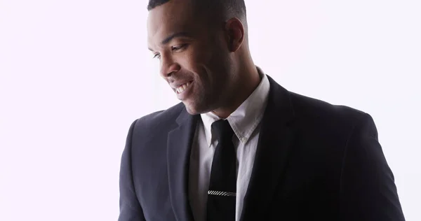 Attractive African Man Wearing Suit — Stock Photo, Image