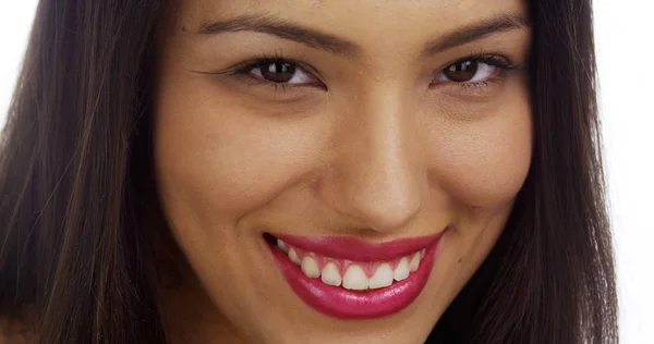 Closeup Cute Mexican Woman — Stock Photo, Image