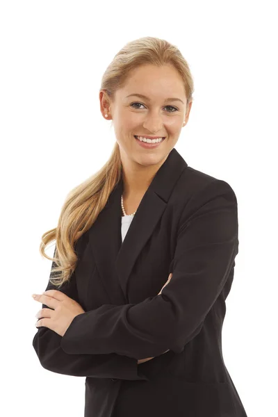 Portrait Young Girl Business Suit — Stock Photo, Image