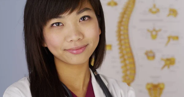 Chinese Spine Specialist Smiling Camera — Stock Photo, Image