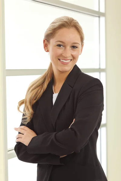 Portrait Young Girl Business Suit — Stock Photo, Image
