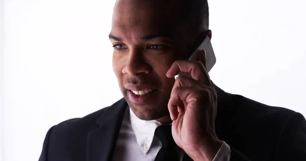 Successful Businessman Talking Smartphone — Stock Photo, Image