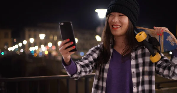 Floransa Talya Selfie Çekmek Için Teknoloji Kullanılması Hoş Bin Yıllık — Stok fotoğraf