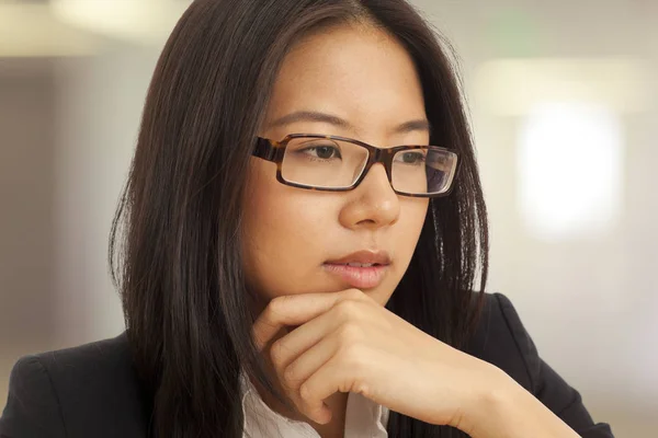 Serious Professional Businesswoman Looking Away Office — Stock Photo, Image