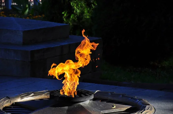 Eternal Flame Victims Second World War Sorrow — Stock Photo, Image