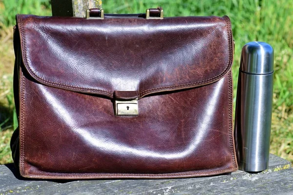 Very good costly leather handbag in outside