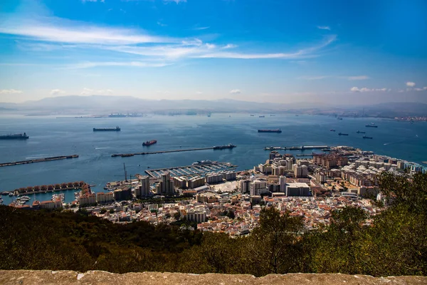 Gibraltar Rock-krásný denní pohled z Gibraltaru Stock Fotografie