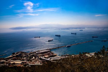 Cebelitarık Kayası 'ndan denize bak - İspanya