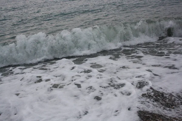 Grande Onda Sul Mar Nero Inverno — Foto Stock