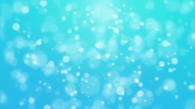 Parlak mavi parçacık arka plan ile parlayan bokeh ışıklar.