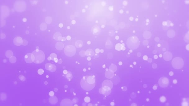Fondo Partículas Púrpura Brillante Con Luces Bokeh Brillantes — Vídeo de stock