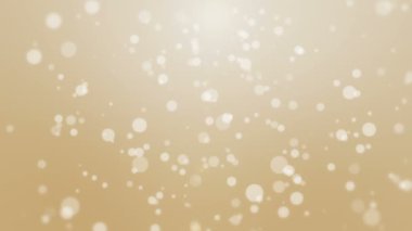 Altın kahverengi bokeh arka plan ile parçacıkları yüzen.
