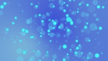 Turkuaz mavi bokeh arka plan ışık parçacıkları yüzen ile parlayan.