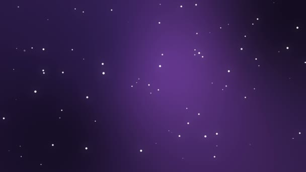 Animado Oscuro Púrpura Noche Cielo Fondo Con Estrellas Brillantes — Vídeo de stock