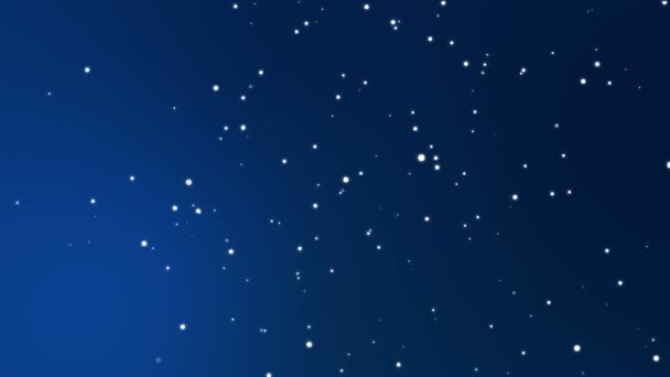 Fondo Cielo Nocturno Azul Oscuro Animado Con Constelaciones Estrellas Movimiento — Vídeo de stock