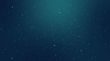 Parlak koyu mavi arka planda parıldayan animasyonlu yıldızlar.