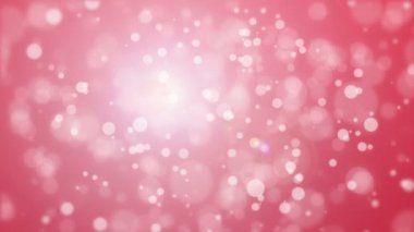 Yüzen ışık parçacıkları ile güzel parlayan pembe kırmızı bokeh arka plan.