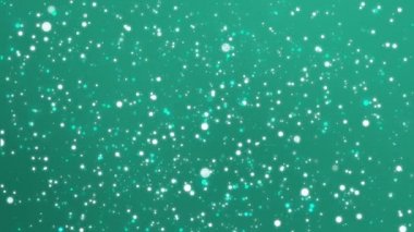 Pırıl pırıl renkli ışık parçacıkları ile Glitter yeşil teal arka plan.