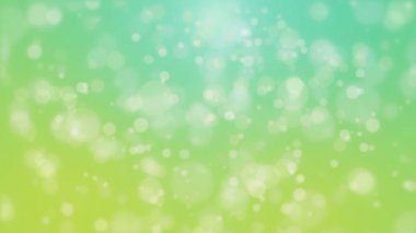 Yüzen ışık parçacıkları ile parlayan yeşil yeşil arkaplan.