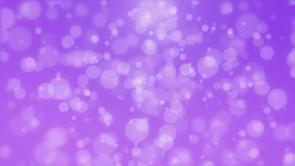 Bokeh Roxo Festivo Brilhante Fundo Com Partículas Luz Flutuantes — Vídeo de Stock