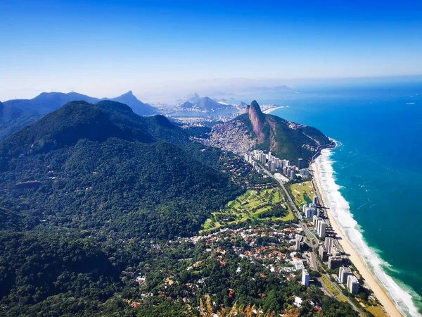 Tekintse Meg Híres Látnivalók Rio Város Tetejéről Pedra Gavea Túra — Stock Fotó