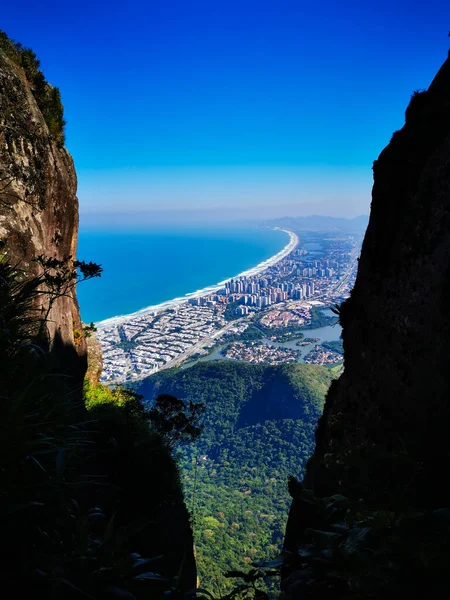 View Rio Coastline Pedra Gavea Hike — Stock Photo, Image