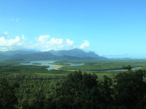 Landscape View Island Estuary Forest Foreground Queensland Australia — Stock Photo, Image