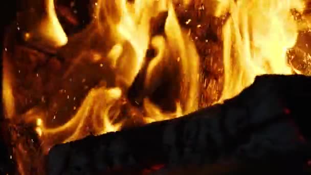 Fire Sparks Moving On Dark At Black Background Coming From