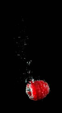 Taze berry suya düşen