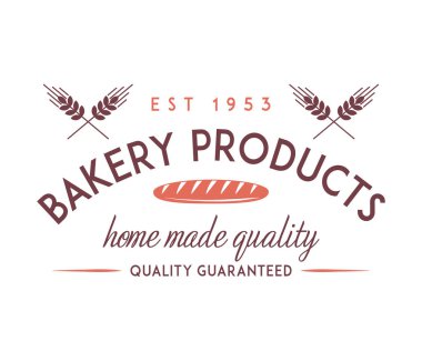 Bir vektör çizim hakkında gıda unlu ürünler kalite el yapımı olduğunu