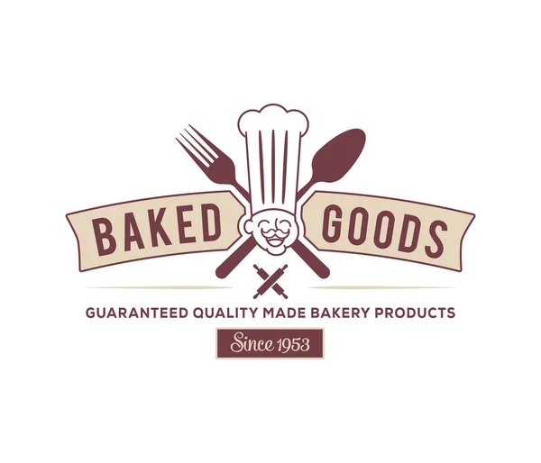 Bakery Goods Badge Vector Illustration Food — Stock Vector