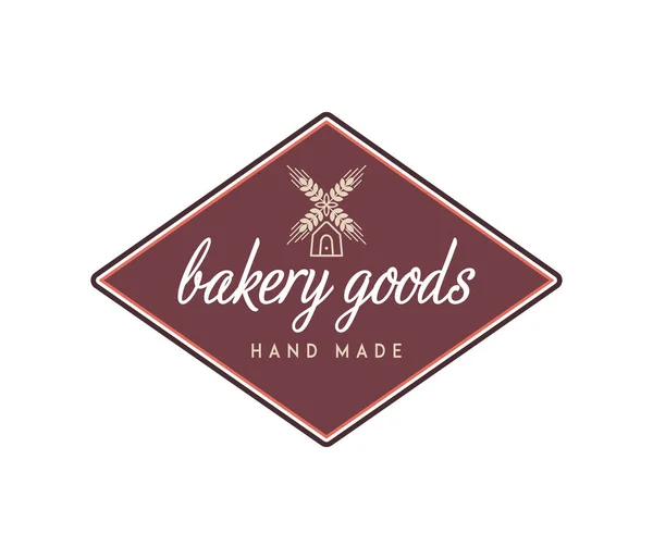 Bakery Goods Hand Made Vector Illustration Food — Stock Vector