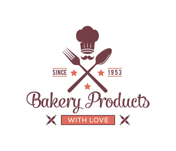 Bakery goods with love — Stock Vector