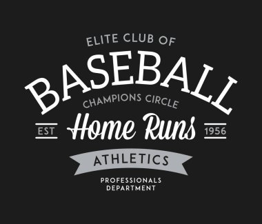 Baseball home runs white on black is a vector illustration about sport clipart
