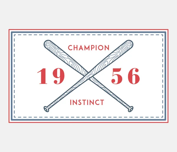 Instinct Champion Baseball Est Une Illustration Vectorielle Sport — Image vectorielle