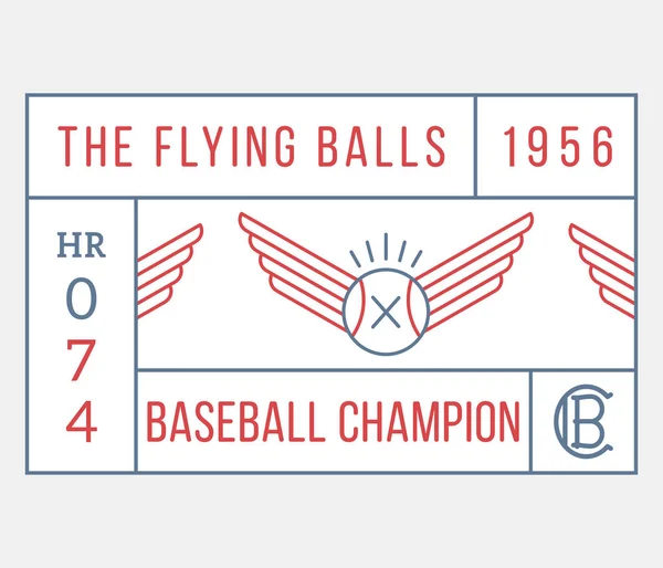 Baseball Fliegende Bälle Ist Eine Vektor Illustration Über Sport — Stockvektor
