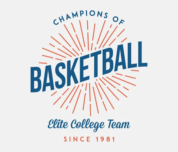 Basketball Élite Collège Équipe Est Une Illustration Vectorielle Sur Sport — Image vectorielle